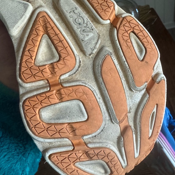 Hoka Women's Vibrant Blue and Pink Athletic Shoes - Picture 9 of 12